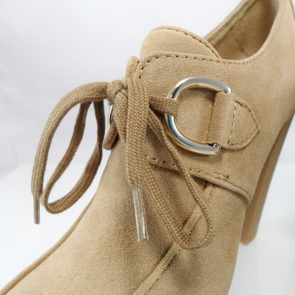 NIB$195 KORS Michael Kors Dusty Laced Pump Vintage Platform Heels Bootie 8.5 - Picture 4 of 12